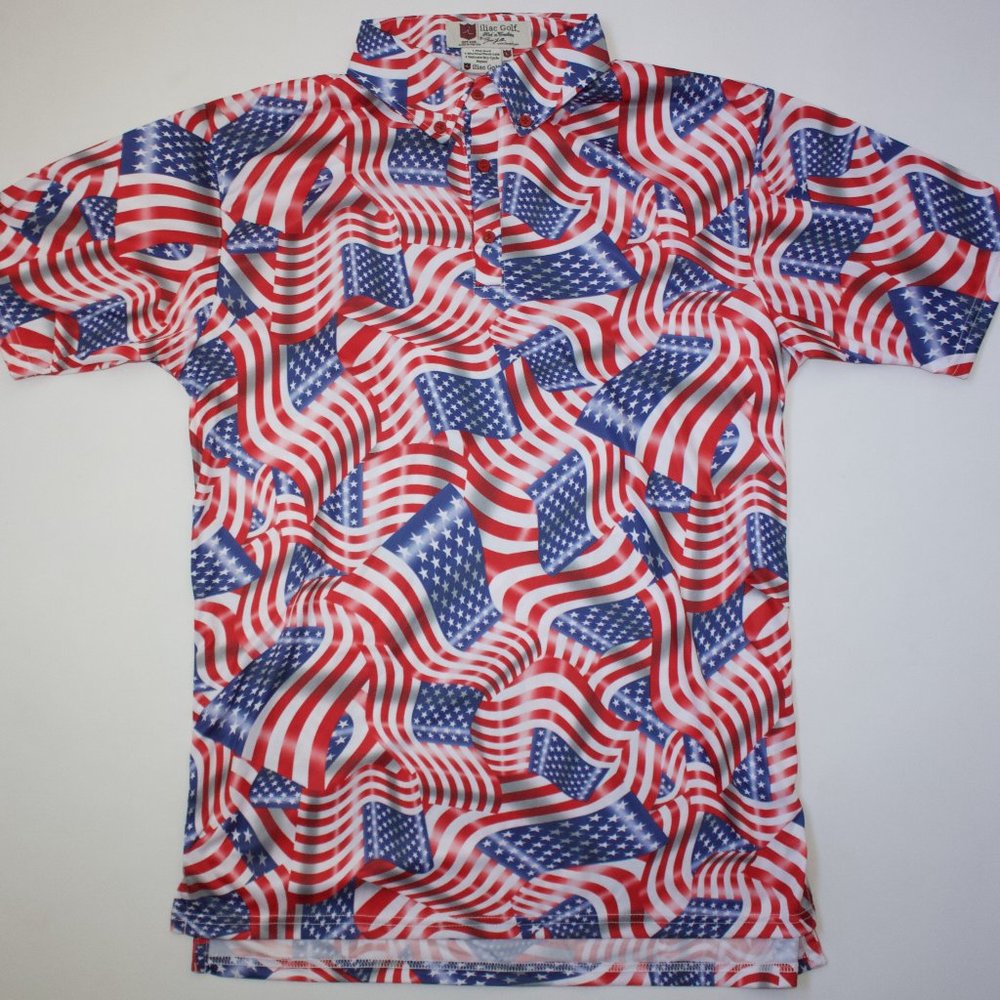 iliac Golf Men's Large Polo MERICA USA Made New